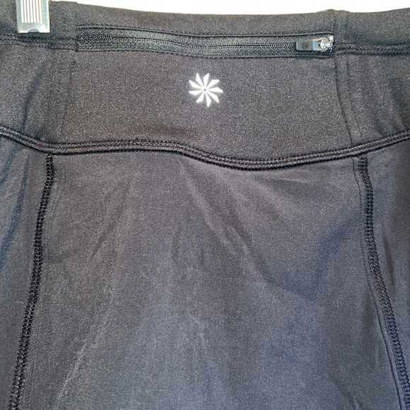 Athlete tennis skirt 8 black reflective shorts mini elastic waist pockets - Picture 5 of 14